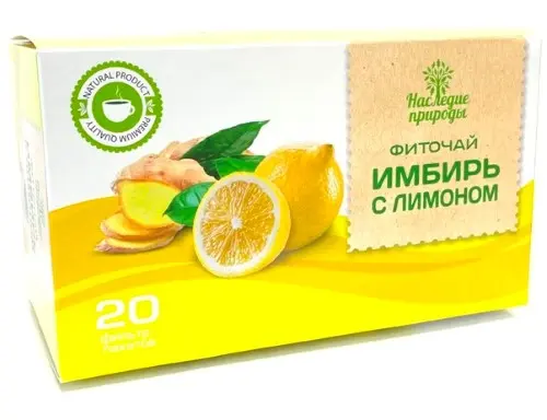 Наследие природы напиток чайный имбирный 1.5г ф/пак n20 с лимоном в интернет-аптеке Пермфармация