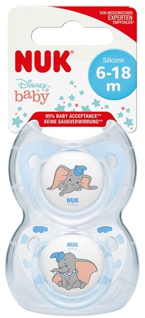 Nuk baby соска-пустышка силиконовая 6-18 мес. ортодонтическая с контейнером disney дамбо n2 в интернет-аптеке Пермфармация