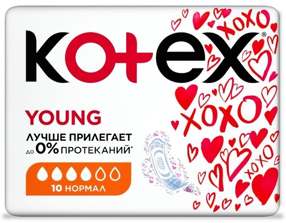 Kotex прокладки ультратонкие янг для девочек-подростков n10 в интернет-аптеке Пермфармация