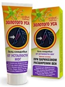 Новые тайны Золотого уса Гель-снадобье для ног при варикозном расширении вен, 75 мл, 75 мл