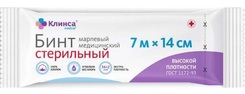 Клинса бинт марл. стер. высокой плотности 7мх14см