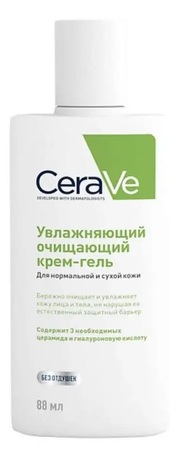 cerave крем-гель увлажняющий очищающий 88мл для сухой и нормальной кожи лица и тела мв095900 фл в интернет-аптеке Пермфармация
