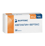 Кветиапин-вертекс таб п/об пленочной 100мг n30