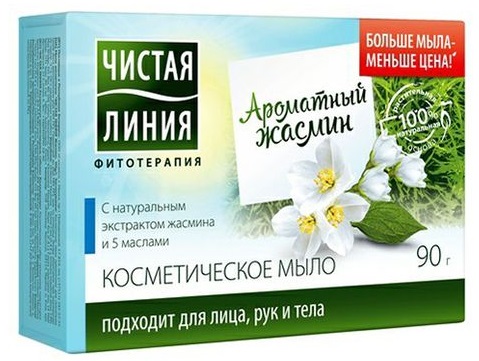 Чистая линия косметич мыло 90г жасмин в интернет-аптеке Пермфармация