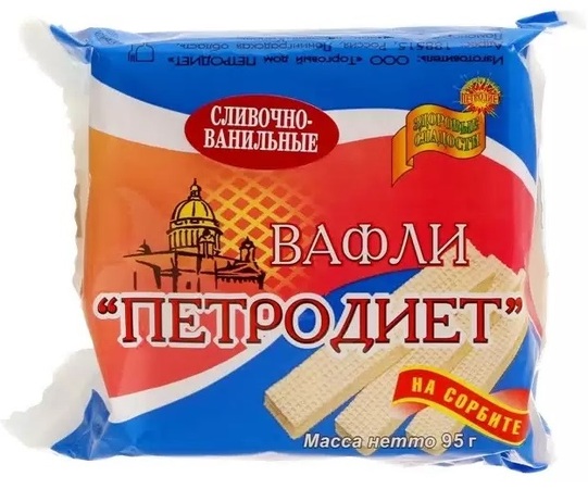 невские вафли на сорбите 95г сливочно-ванильные в интернет-аптеке Пермфармация