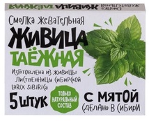 Живица таежная смолка резинка жевательная 0.8г n5 мята
