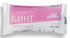 Ньюфарм бинт н/стер. нетканый с неосыпающимися краями 5мх10см инд.уп. divia