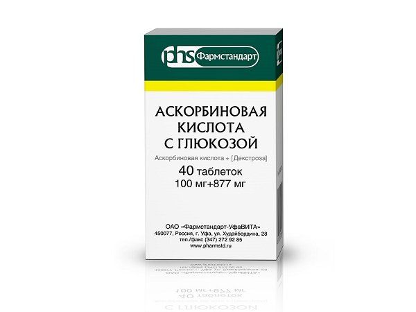 Аскорбиновая кислота с глюкозой таб 100мг+877мг n40 фармстандарт в интернет-аптеке Пермфармация