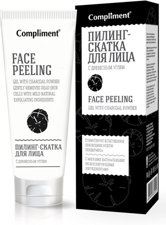compliment пилинг-скатка для лица 80мл саше с древесным углем в интернет-аптеке Пермфармация