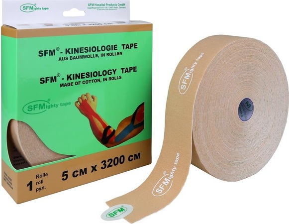 sfm-plaster лента кинезиологическая на хлопковой основе бежевый 5х3200cм рулон в интернет-аптеке Пермфармация