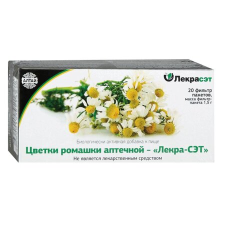 Лекрасэт ромашка аптечная цветки 1.5г ф/пак n20 бад в интернет-аптеке Пермфармация