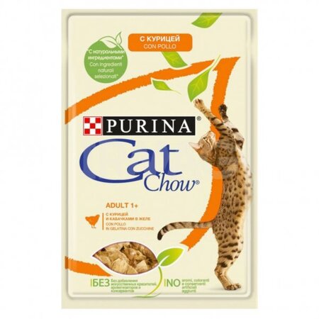 purina cat chow корм для кошек 85г пауч курица и кабачок в желе ветеринарн. в интернет-аптеке Пермфармация