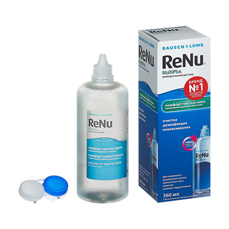 Renu multiplus р-р для хранения и очистки контактных линз 360мл в интернет-аптеке Пермфармация