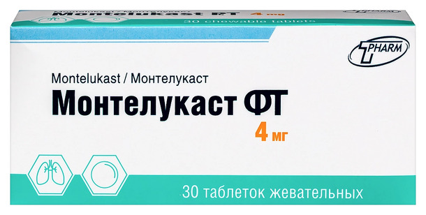 Монтелукаст фт таб жев. 4мг n30 в интернет-аптеке Пермфармация