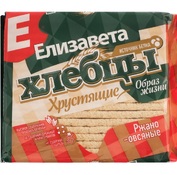Елизавета вафельные хлебцы хрустящие 90г 100% ржано-овсяные